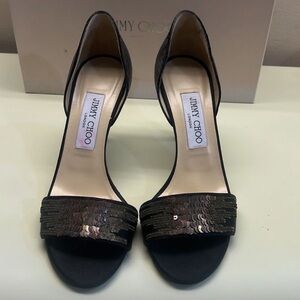 Jimmy Choo Black Sequin Heels size EU37